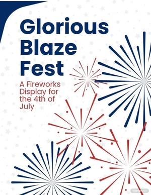 4th Of July Firework Show Flyer Template