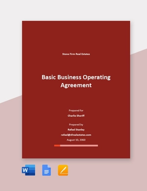 Basic Business Operating Agreement Template