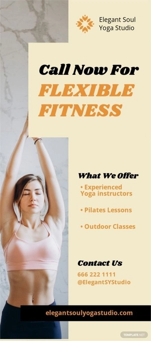 Sample Yoga Studio Rack Card Template