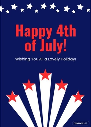 Happy 4th Of July Card Template
