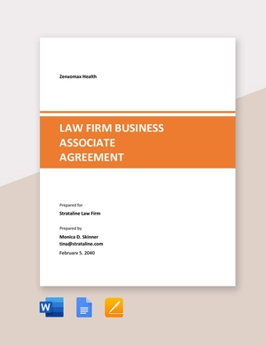 Law Firm Business Associate Agreement Template