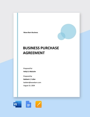 Business Purchase Agreement Template Business Purchase Agreement Template