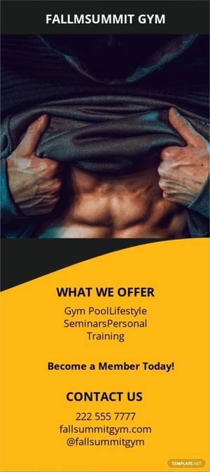 Fitness Gym Rack Card Template