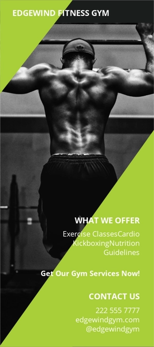 Body Fitness Gym Rack Card Template
