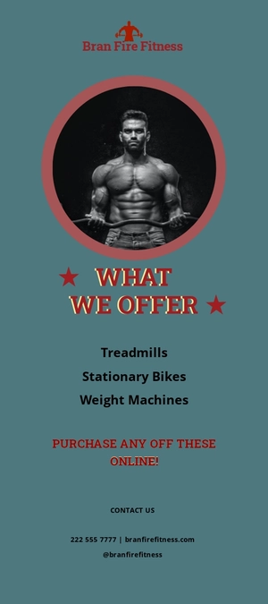 Vintage Gym Rack Card Template