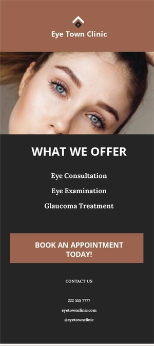 Eye Clinic Rack Card Template