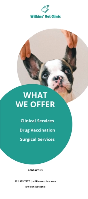 Vet Clinic Rack Card Template