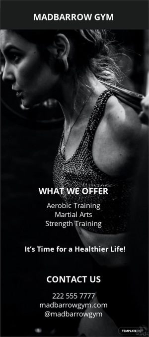 Private Gym Rackcard Template