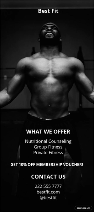 Creative Gym Rack Card Template