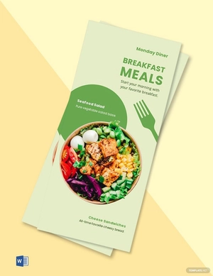 Simple Restaurant DL Card Template