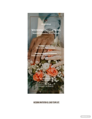 Wedding Invitation DL Card Template