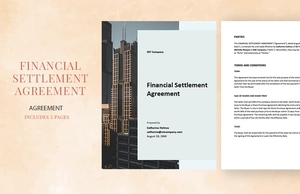 Financial Settlement Agreement Template