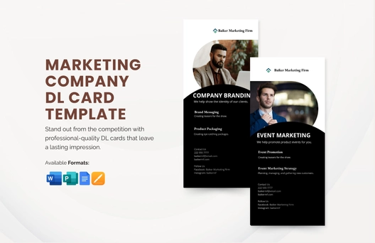 Marketing Company DL Card Template
