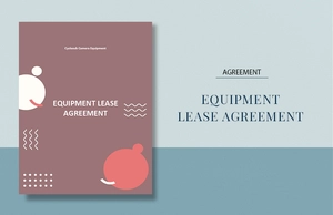 Simple Equipment Lease Agreement Template