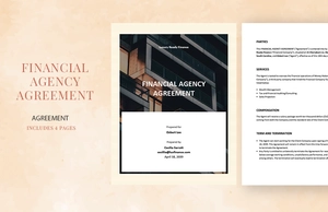 Financial Agency Agreement Template