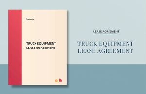 Truck Equipment Lease Agreement Template