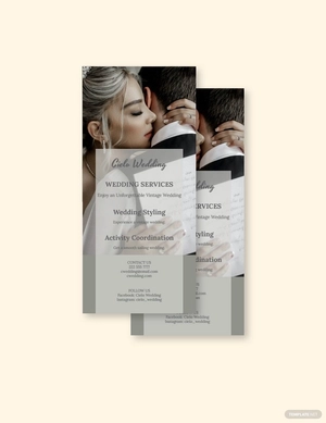 Vintage Wedding DL Card Template