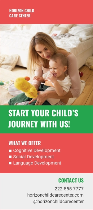 Child Care Rack Card Template