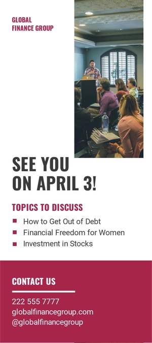 Financial Seminar Rack Card Template