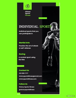 Sport Fitness DL Card Template