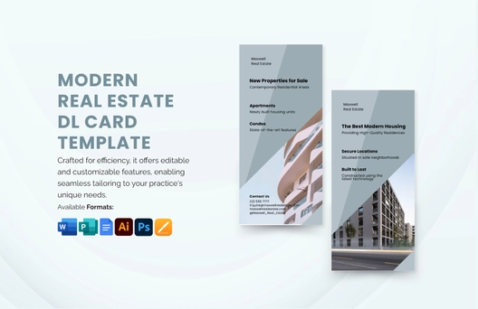 Modern Real Estate DL Card Template