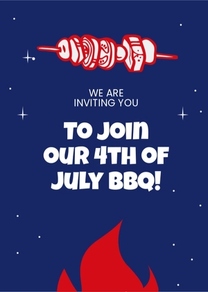 4th Of July Bbq Party Invitation Template