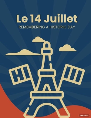 Retro Bastille Day Flyer Template