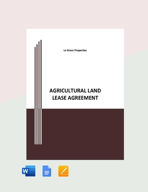 Agricultural Land Lease Agreement Template Agricultural Land Lease Agreement Template