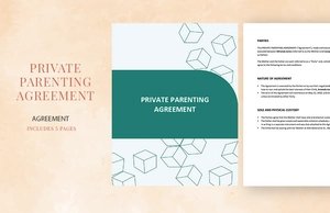 Private Parenting Agreement Template
