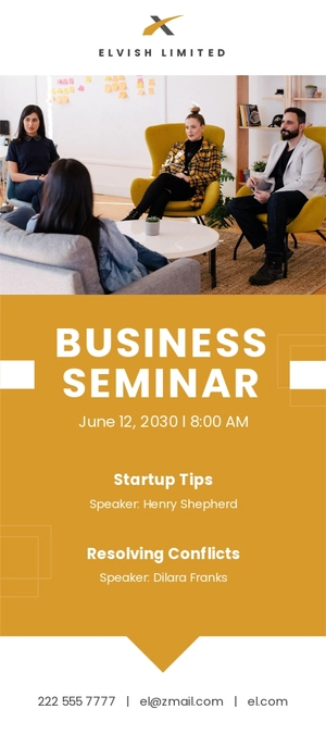 Business Seminar DL Card Template