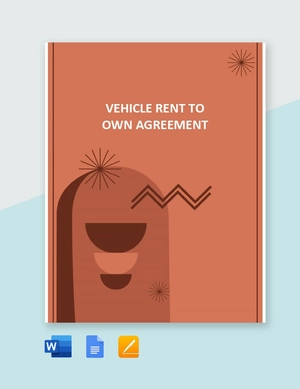 Vehicle Rent To Own Agreement Template Vehicle Rent To Own Agreement Template