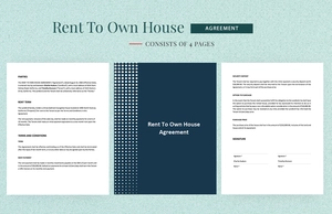 Rent To Own House Agreement Template