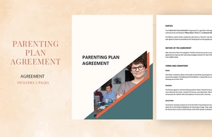 Parenting Plan Agreement Template
