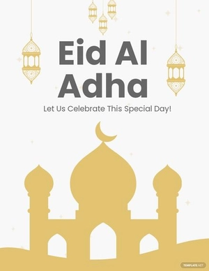 Eid Al Adha Celebration Flyer Template