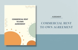 Commercial Rent To Own Agreement Template