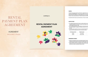 Rental Payment Plan Agreement Template