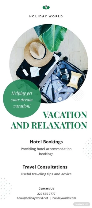 Holiday Travel DL Card Template