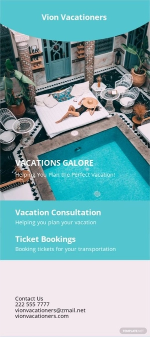 Travel Vacation DL Card Template Travel Vacation DL Card Template