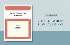 Vehicle Payment Plan Agreement Template