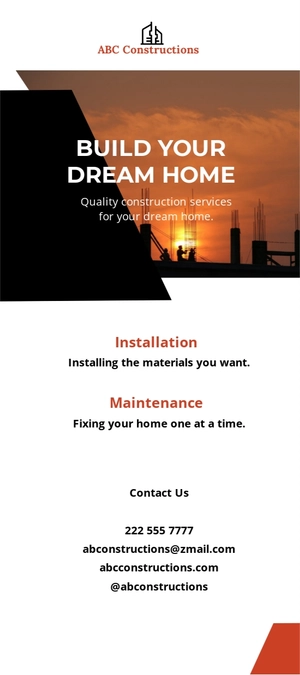 Simple Construction DL Card Template
