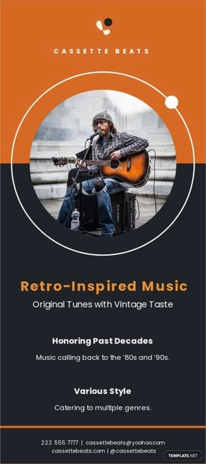 Retro Music DL Card Template
