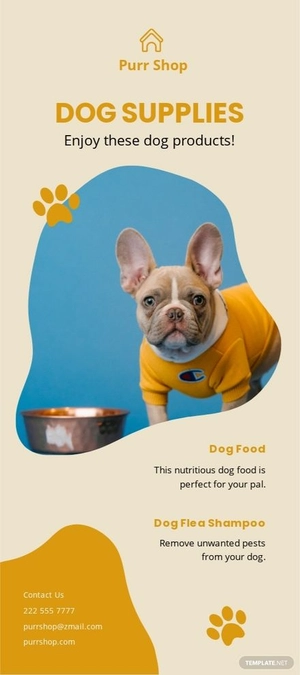 Pet Shop DL Card Template