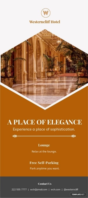 Elegant Hotel DL Card Template