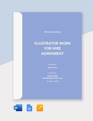 Illustrator Work For Hire Agreement Template