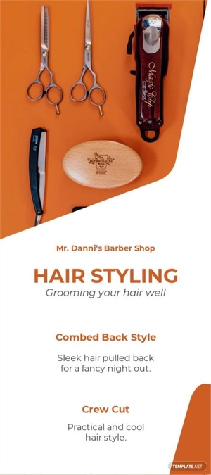 Sample Barber Shop DL Card Template