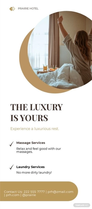 Luxury Hotel DL Card Template