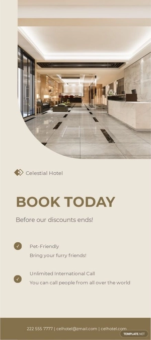 Modern Hotel DL Card Template