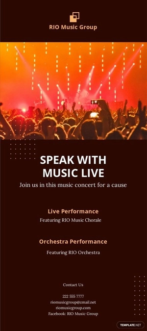 Live Music DL Card Template