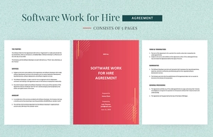 Software Work for Hire Agreement Template