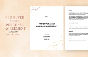 Pro Buyer Asset Purchase Agreement Template